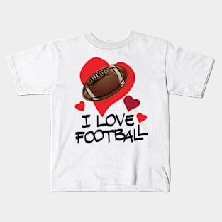 I Love American Football Kids T-Shirt